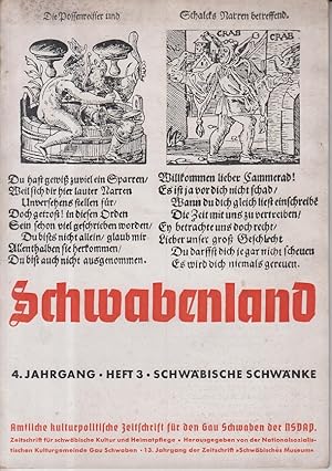 Schwabenland. 4. Jahrgang 1937, Heft 3. Zeitschrift für den Gau Schwaben