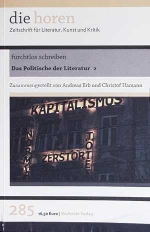 Bild des Verkufers fr furchtlos schreiben - Das Politische der Literatur. zum Verkauf von Antiquariat Bookfarm