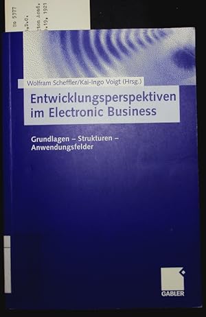 Imagen del vendedor de Entwicklungsperspektiven Im Electronic Business. Grundlagen -- Strukturen -- Anwendungsfelder. a la venta por Antiquariat Bookfarm