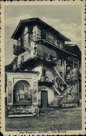 Bild des Verkufers fr Ansichtskarte / Postkarte Baveno Lago Maggiore Piemonte Italien, Casa Morandi zum Verkauf von akpool GmbH