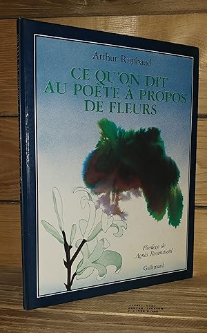 Imagen del vendedor de CE QU'ON DIT AU POETE A PROPOS DE FLEURS a la venta por Planet's books