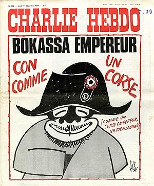"CHARLIE HEBDO N°368 du 1/12/1977" Gébé : BOKASSA EMPEREUR CON COMME UN CORSE
