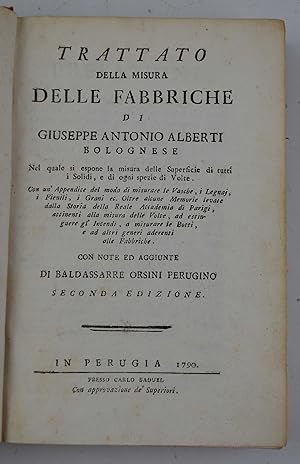 Trattato della misura delle fabbriche. nel quale si espone la misura delle superficie di tutti i ...