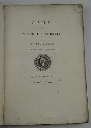 Rime. Con una lettera dell'ab. Giambatista Co. Roberti.