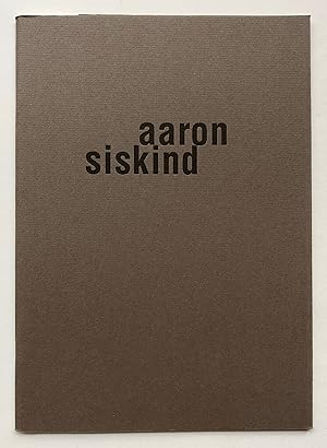 Bild des Verkufers fr Aaron Siskind: Photographs, 1944-1963 zum Verkauf von George Ong Books