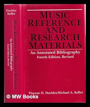 Bild des Verkufers fr Music reference and research materials : an annotated bibliography / Vincent H. Duckles, Michael A. Keller zum Verkauf von MW Books Ltd.