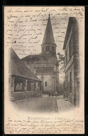 Carte postale Auzances, L`Eglise