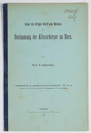 Ueber die Krüger-Wulff'sche Methode zur Bestimmung der Alloxurkörper im Harn.