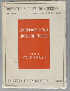 Inscriptiones Latinae Liberae Rei Publicae Fasciculus Prior