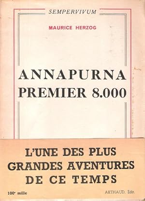 Image du vendeur pour ANNAPURNA premier 8 000 . Complet de sa carte dpliante et de son bandeau diteur mis en vente par Au vert paradis du livre