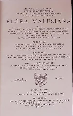 Bild des Verkufers fr Flora Malesiana. SERIES I, Volume 8 zum Verkauf von Antiquariat Bookfarm