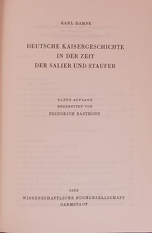 Seller image for Deutsche Kaisergeschichte in der Zeit der Salier und Staufer. for sale by Antiquariat Bookfarm