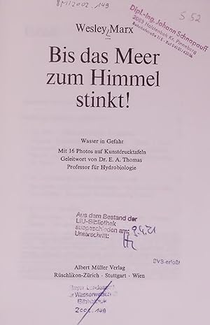 Seller image for Bis das Meer zum Himmel stinkt!. for sale by Antiquariat Bookfarm