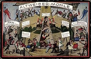 Ansichtskarte / Postkarte Das Märchen von der Altweibermühle, Damen-Reparatur-Anstalt, Heiratsbüro