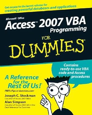 Immagine del venditore per Access 2007 VBA Programming for Dummies (Paperback or Softback) venduto da BargainBookStores