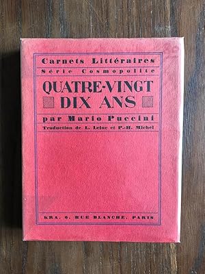 Seller image for Quatre-vingt dix ans for sale by Dmons et Merveilles