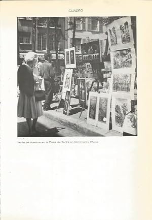 Bild des Verkufers fr LAMINA 22367: Venta de cuadros en la Place du Tertre en Paris zum Verkauf von EL BOLETIN