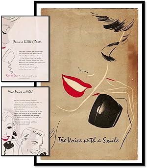 Bild des Verkufers fr The Voice With a Smile [Telephone Manners and Instruction] zum Verkauf von Blind-Horse-Books (ABAA- FABA)