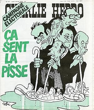 "CHARLIE HEBDO N°377 du 2/2/1978" CABU : CAMPAGNE ÉLECTORALE - ÇA SENT LA PISSE