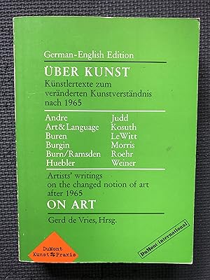 On Art / Uber Kunst: English-German Ed. (Artists' Writings on the Changed Notion of Art After 1965)