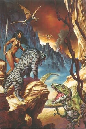 Bild des Verkufers fr POSTAL 2747: Serie numero 19 Prehistoric Encounter zum Verkauf von EL BOLETIN