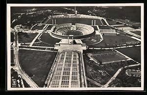 Bild des Verkufers fr Ansichtskarte Berlin, Reichssportfeld, Gesamtansicht aus der Luft gesehen zum Verkauf von Bartko-Reher