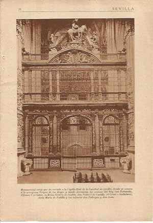 Imagen del vendedor de LAMINA 25073: Capilla Real de la Catedral de Sevilla a la venta por EL BOLETIN