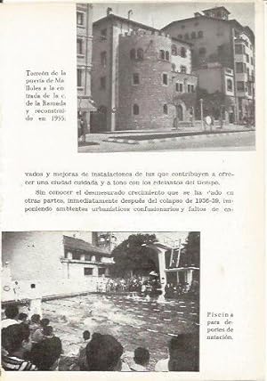 Image du vendeur pour LAMINA 24962: Puerta de Malloles y piscina en Vic, Barcelona mis en vente par EL BOLETIN