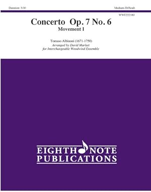 Seller image for Concerto Op. 7 No. 6 : Movement I, Score & Parts for sale by GreatBookPrices