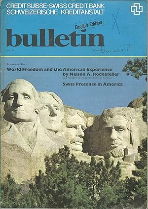 Seller image for Bulletin Vol. 82, Spring 1976. World Freedom and the American Experience. Swiss Presence in America. for sale by Lincbook