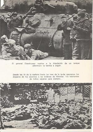 Imagen del vendedor de LAMINA 25322: El general Eisenhower dando ordenes y bombardeo de Lidice a la venta por EL BOLETIN