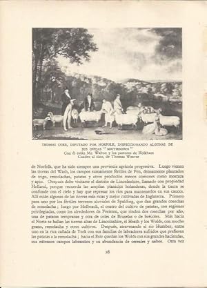 Seller image for LAMINA 25493: Thomas Coke inspeccionando ovejas, por T. Weaver for sale by EL BOLETIN