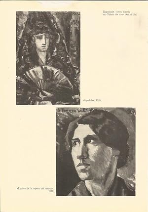 Imagen del vendedor de LAMINA 25516: Espaola y Retrato de la esposa del artista, por Torres Garcia a la venta por EL BOLETIN