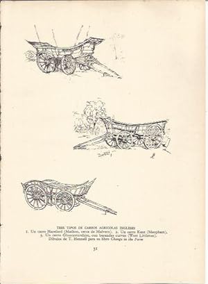 Bild des Verkufers fr LAMINA 25500: Tres tipos de carros agricolas de Inglaterra zum Verkauf von EL BOLETIN