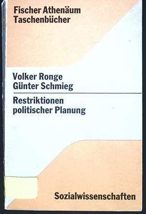 Seller image for Restriktionen politischer Planung. Fischer-Athenum-Taschenbcher ; 4025 : Sozialwiss. for sale by books4less (Versandantiquariat Petra Gros GmbH & Co. KG)