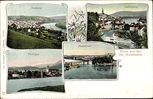 Ansichtskarte / Postkarte Rheinfelden im Kreis Lörrach Baden Württemberg, Panorama vom Ort, Walds...