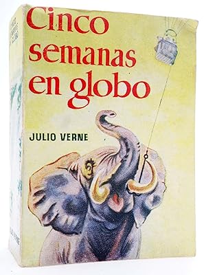 ENCICLOPEDIA PULGA GIGANTE 60. CINCO SEMANAS EN GLOBO (Julio Verne) G.P., Circa 1960