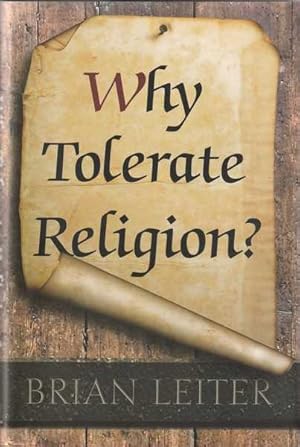 Imagen del vendedor de Why Tolerate Religion? a la venta por Goulds Book Arcade, Sydney