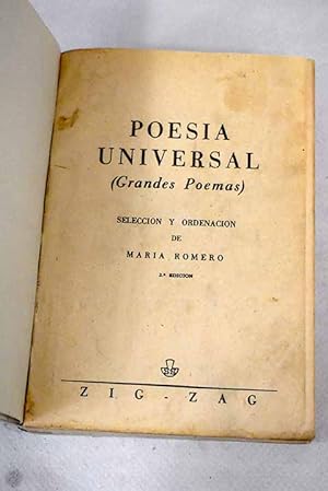 Imagen del vendedor de Poesía universal a la venta por Alcaná Libros