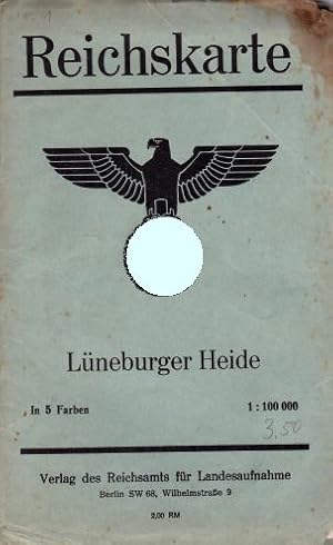 Lüneburger Heide. In 5 Farben. 1:100 000. Mehrfach gefaltete farbige Karte.