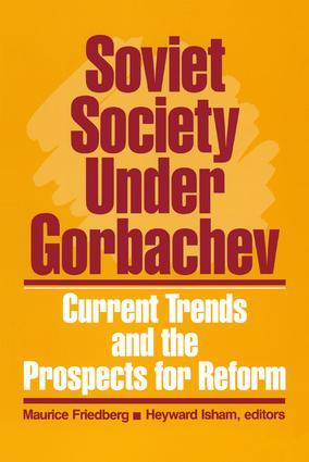Imagen del vendedor de Friedberg, M: Soviet Society Under Gorbachev: Current Trends a la venta por moluna