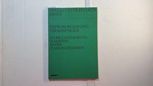 Immagine del venditore per Erprobungen und Erfahrungen : zu Paul Hindemith's Schaffen in d. zwanziger Jahren venduto da Gebrauchtbcherlogistik  H.J. Lauterbach