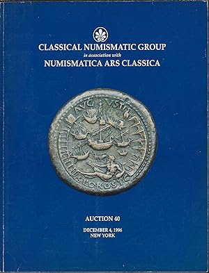 Immagine del venditore per Classical Numismatic Group in association with Numismatica Ars Classica. Auction 40, December 4, 1996. The James Fox Collection of Roman & Byzantine Coinage. The Myron Stepath Collection of Roman Gold Cinage and A European Collection of Gold & Silver Coinage From Magna Graecia venduto da Librairie Archaion