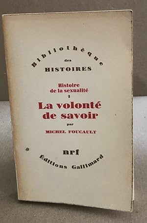 Image du vendeur pour Histoire de l sexualite 1 : la volont de savoir mis en vente par librairie philippe arnaiz