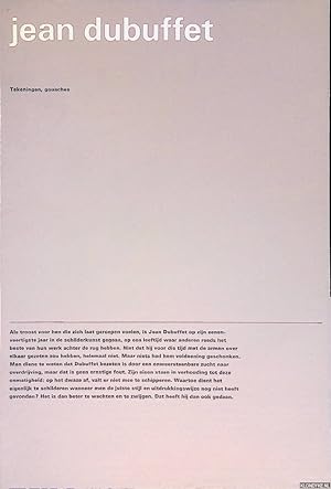 Seller image for Stedelijk Museum Amsterdam: Jean Dubuffet: tekeningen, gouaches for sale by Klondyke
