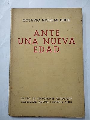 Seller image for Ante una nueva edad for sale by Libros nicos