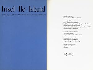 Insel. Ile. Island. [Nummeriertes, signiertes Exemplar / numbered and signed copy.]