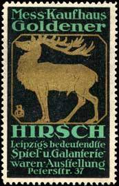 Seller image for Reklamemarke Mess - Kaufhaus Goldener Hirsch for sale by Veikkos