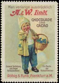 Bild des Verkufers fr Reklamemarke Lindt-Schokolade zum Verkauf von Veikkos
