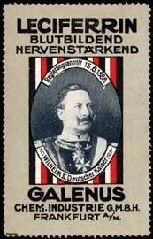 Bild des Verkufers fr Reklamemarke Wilhelm II. Deutscher Kaiser zum Verkauf von Veikkos